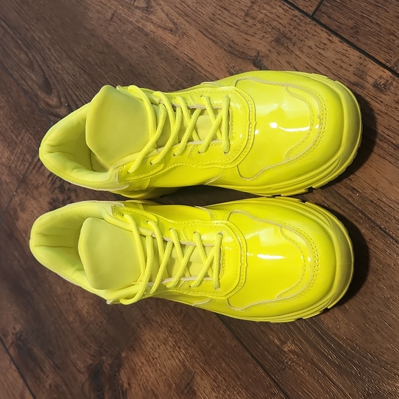 Chunky Lug Neon Sneakers - Picture 3 of 16